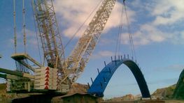 Grúas y Transportes Bony grúa con estructura pesada