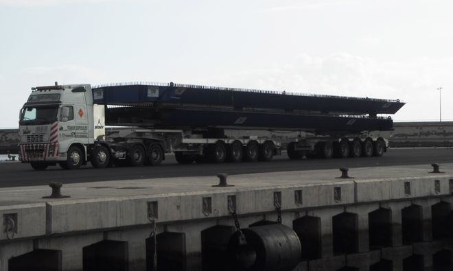 Grúas y Transportes Bony góndola intermedia de 4 ejes